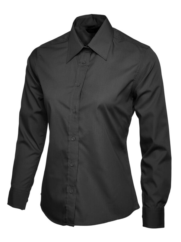 Uneek Ladies Poplin Full Sleeve Shirt - Image 2