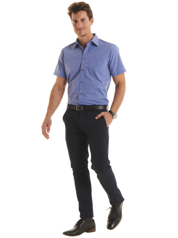 Uneek Mens Short Sleeve Poplin Shirt