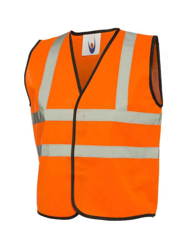 Uneek Childrens Hi-Viz Waist Coat - Image 2