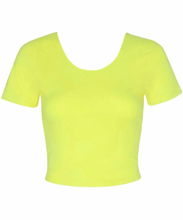 Last Chance to Buy Cotton Spandex Jersey crop tee (RSA8380)