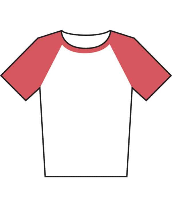 Last Chance to Buy Unisex polycotton short-sleeve raglan t-shirt (RSABB4237W)