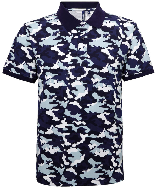 Asquith & Fox Men's camo piqué polo