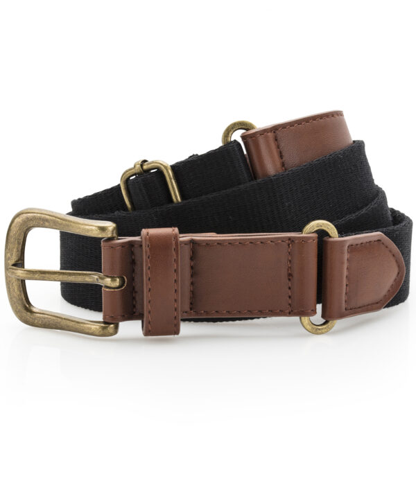 Asquith & Fox Faux leather and canvas belt