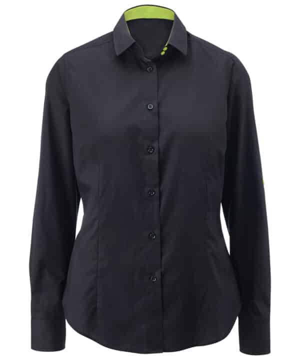 Last Chance to Buy Women's white roll-up sleeve shirt (NF521W)