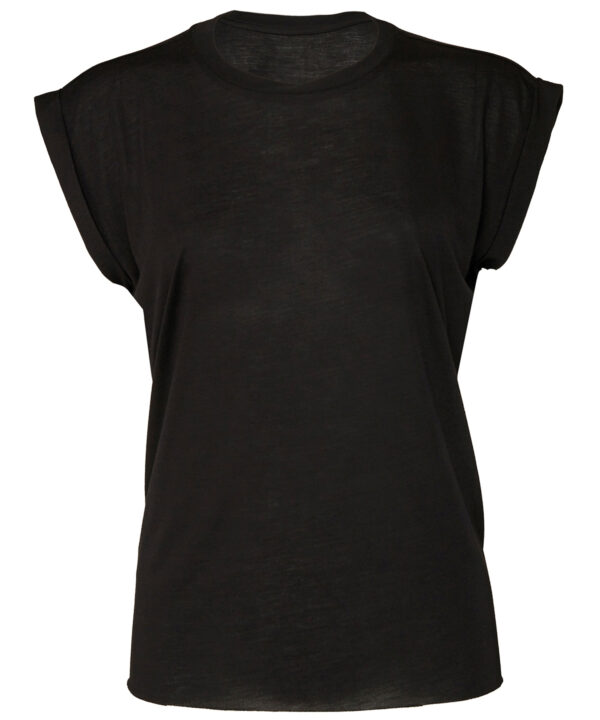 Bella Canvas Women's flowy muscle tee with rolled cuff