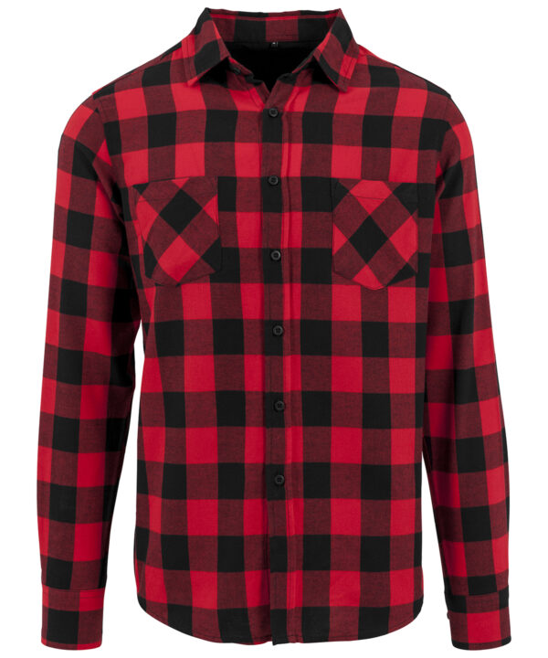 Build Your Brand Checked flannel shirt