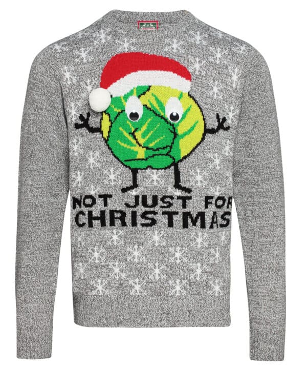 The Christmas Shop Adults Sprouts Not Just For Christmas jumper