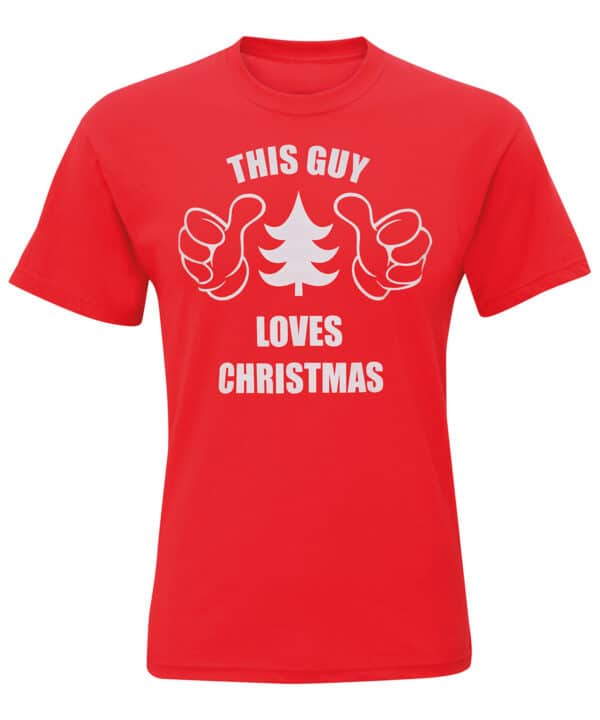 The Christmas Shop Men's "This Guy Loves Christmas" short sleeve tee