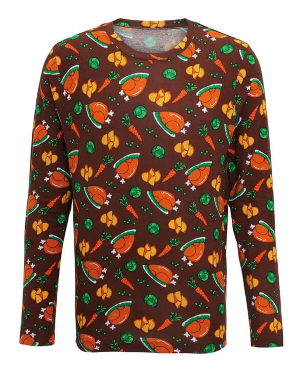 The Christmas Shop Long sleeve tee with Christmas dinner print