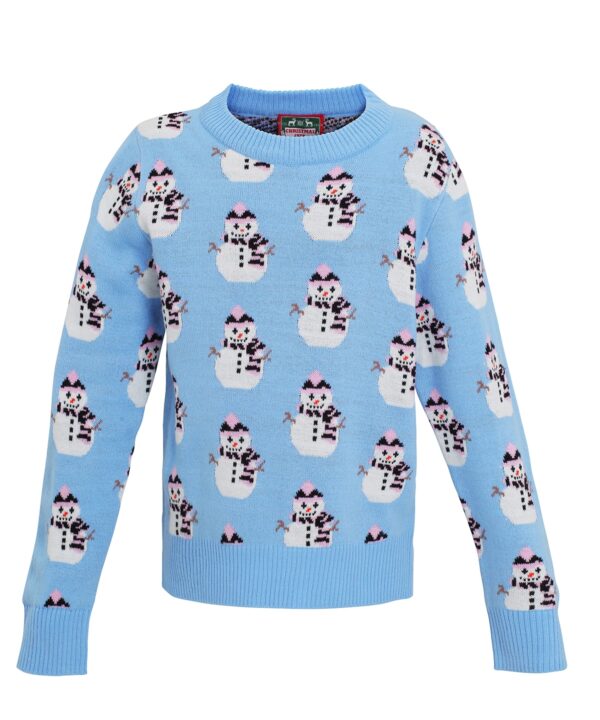 The Christmas Shop Girls snowman knitted jumper