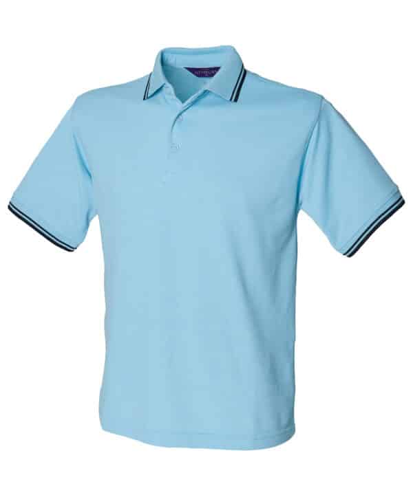 Henbury 65/35 tipped piqué polo shirt