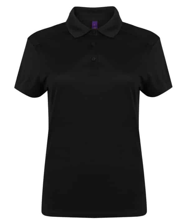 Henbury Women's stretch polo shirt with wicking finish (slim fit)