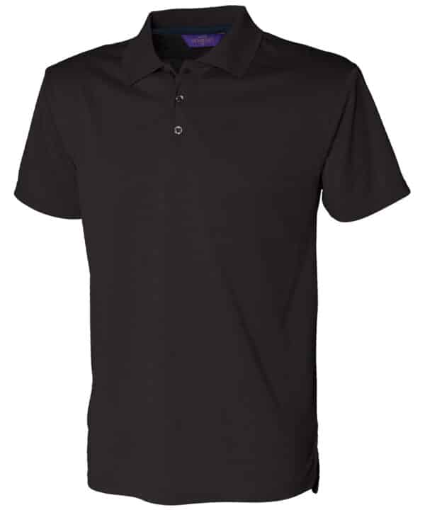 Henbury Cooltouch® textured stripe polo