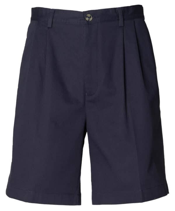 Henbury Teflon®-coated double pleat front chino shorts