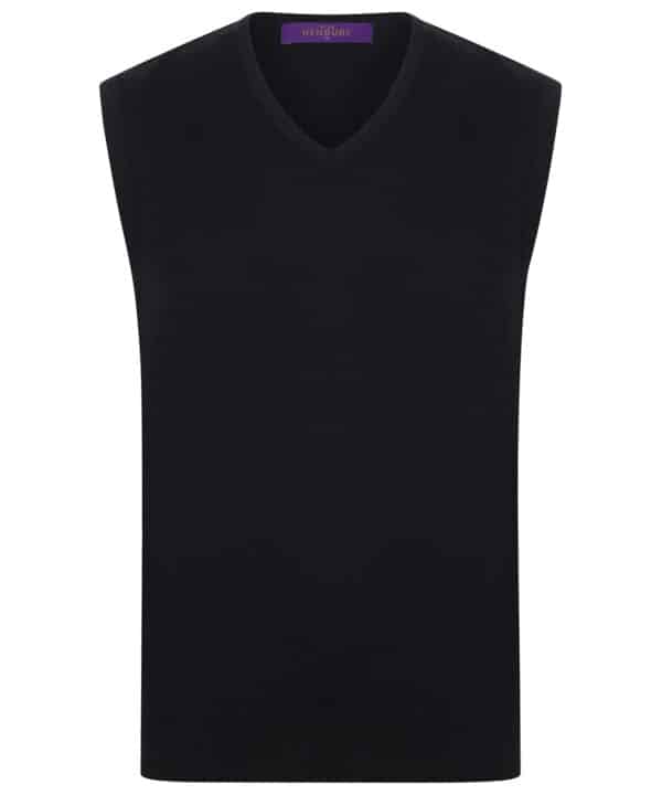 Henbury Sleeveless v-neck jumper