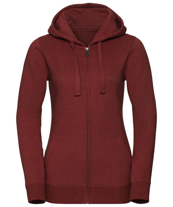 Russell Europe Women's authentic melange zipped hood sweatshirt