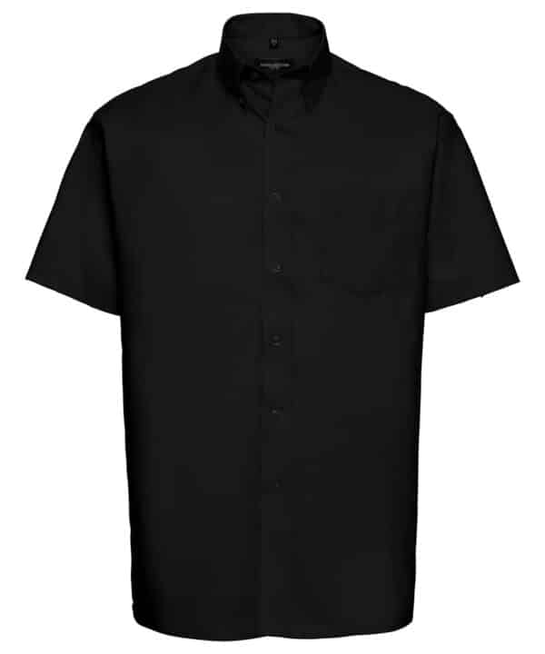 Russell Collection Short sleeve easycare Oxford shirt