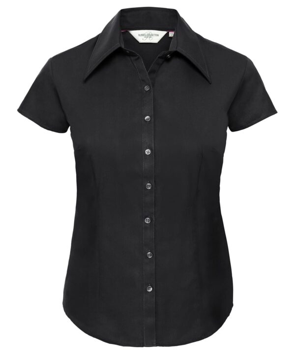 Russell Collection Women's cap sleeve Tencel® fitted shirt
