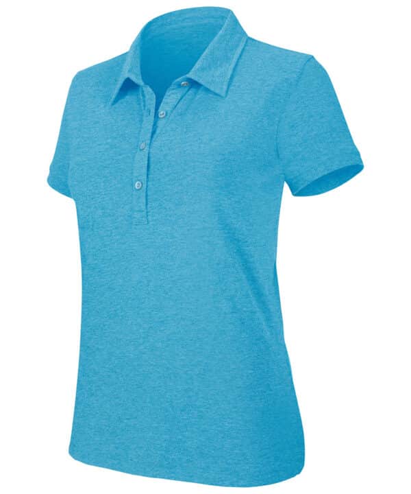 Kariban Women's melange short sleeve polo shirt