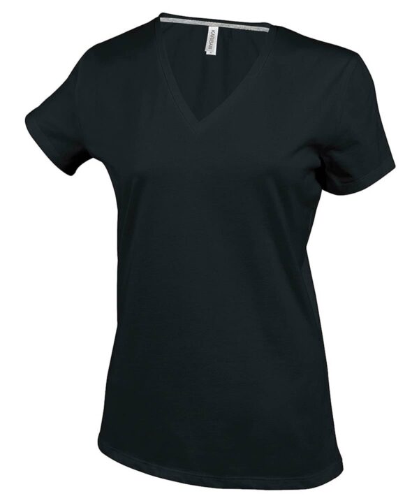 Kariban Ladies' short-sleeved V-neck T-shirt