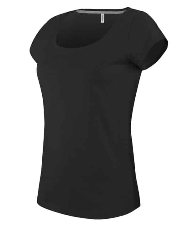 Kariban Ladies' boat neck short-sleeved T-shirt