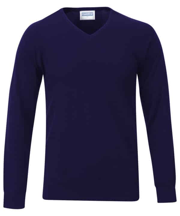 Maddins V-neck fully fashioned jumper