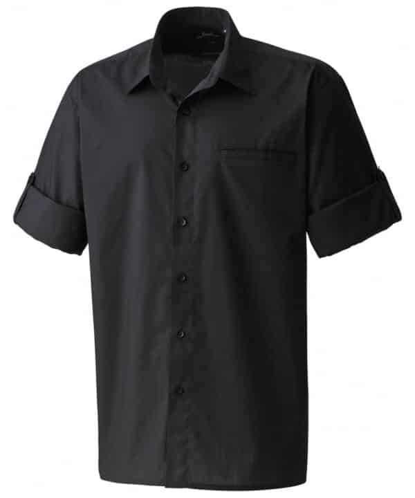 Premier Roll sleeve poplin shirt
