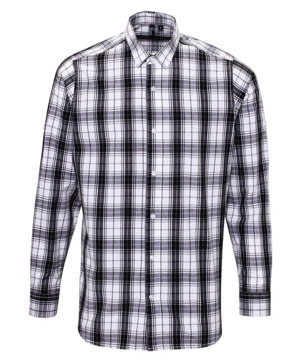 Premier Ginmill check cotton long sleeve shirt
