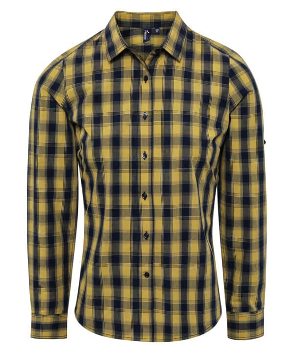 Premier Women's Mulligan check cotton long sleeve shirt