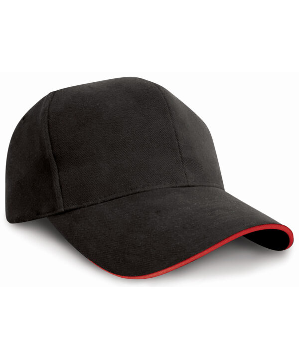 Result Headwear Pro-style heavy cotton cap with sandwich peak