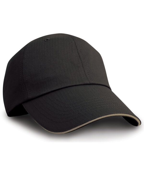 Result Headwear Herringbone cap with sandwich peak
