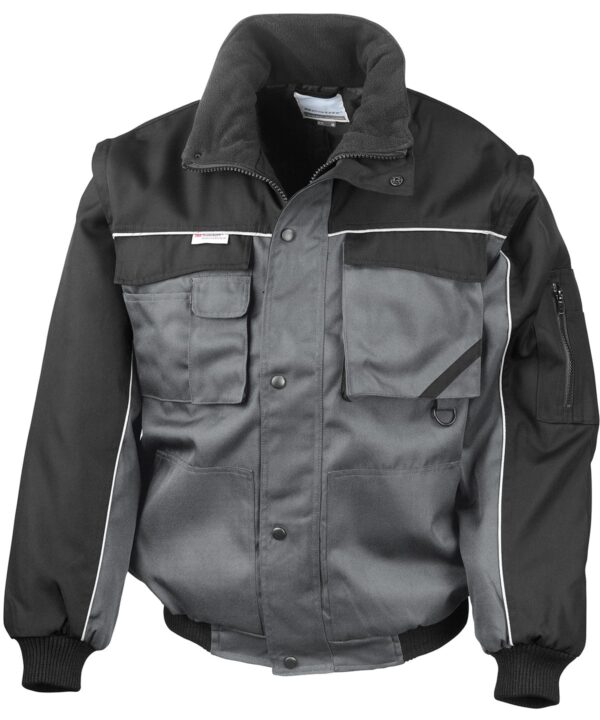 Result Workguard Work-Guard zip sleeve heavy-duty pilot jacket