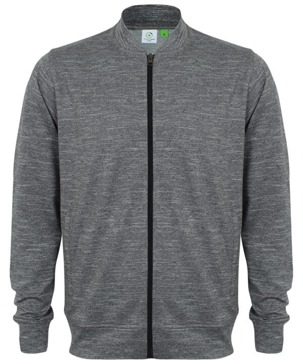 Tombo Track top with baseball rib collar