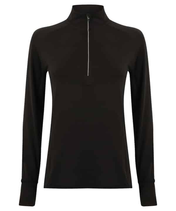 Tombo Women's long-sleeved ¼ zip top