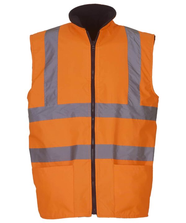 Yoko Hi-vis reversible fleece bodywarmer (HV008F)