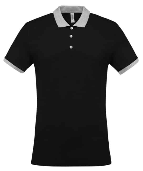 Kariban Two-tone piqué polo shirt
