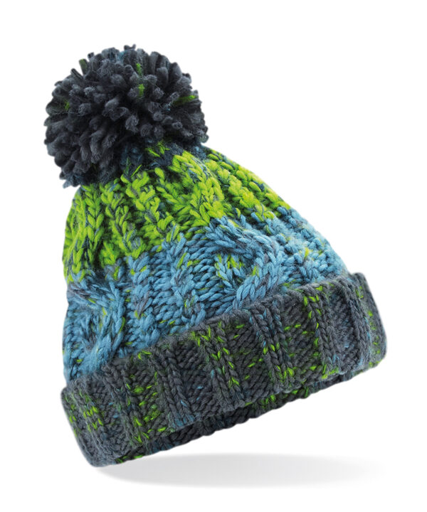 Beechfield Junior corkscrew pom pom beanie