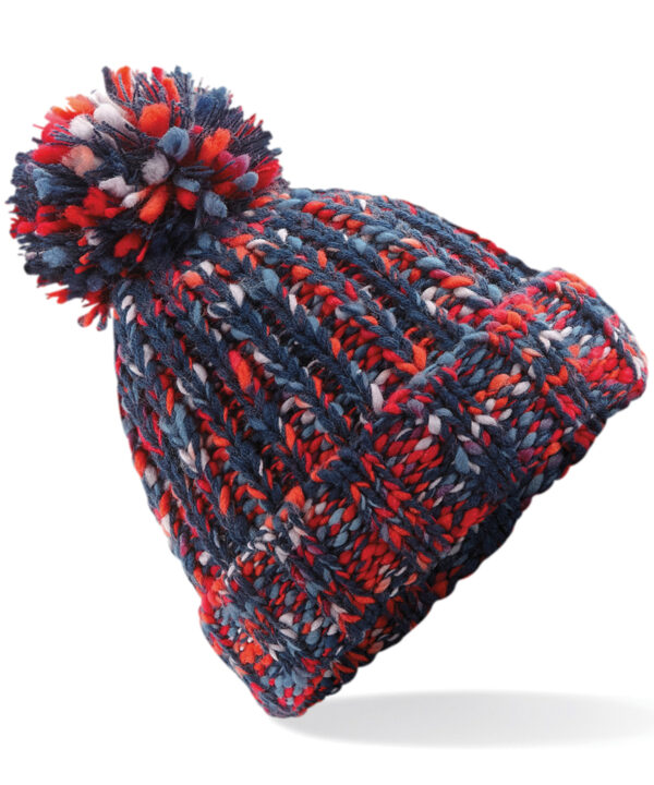 Beechfield Twister pom pom beanie