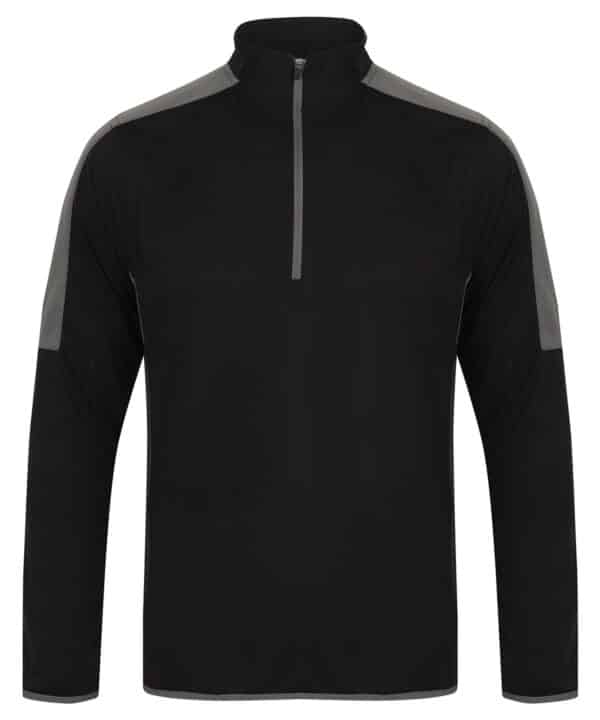 Finden & Hales ¼ zip mid-layer with contrast panelling
