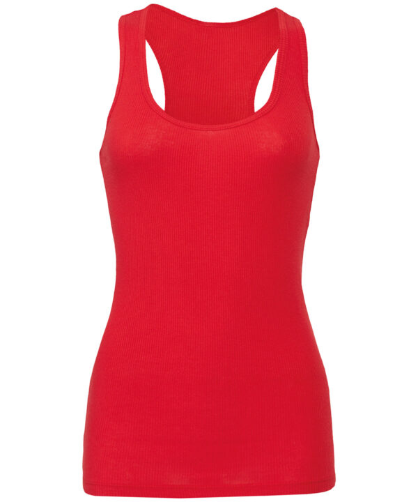 Bella Canvas 2x1 Rib racerback longer length tank top
