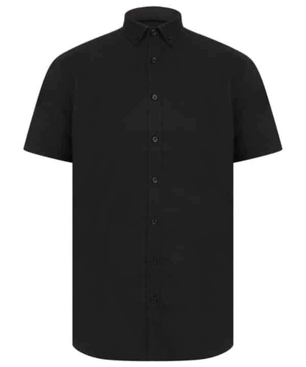 Henbury Modern short sleeve Oxford shirt