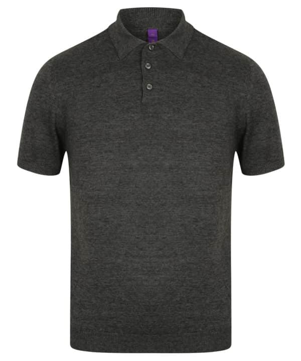 Henbury Knitted short sleeve top