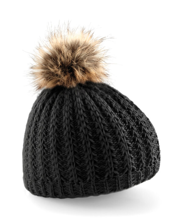 Beechfield Fur pom pom beanie