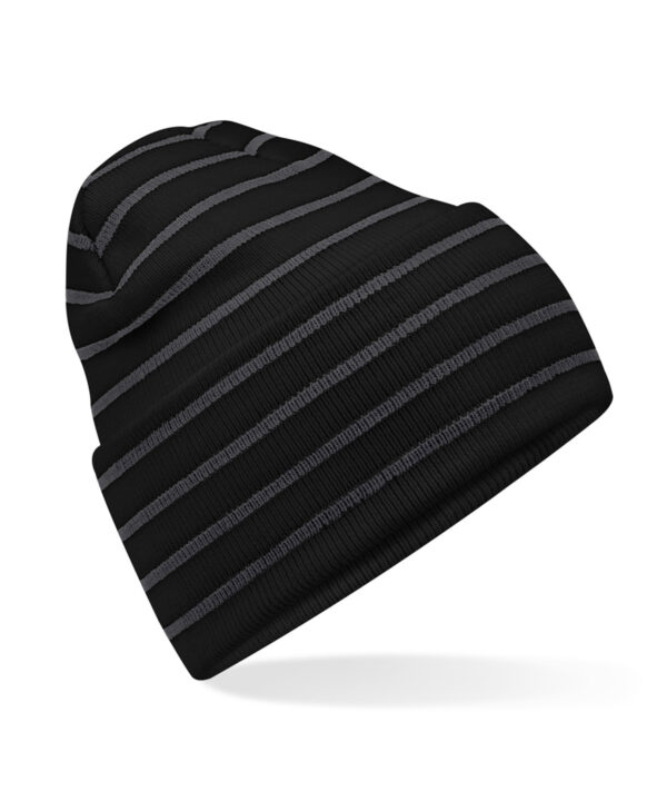 Beechfield Original deep-cuffed striped beanie