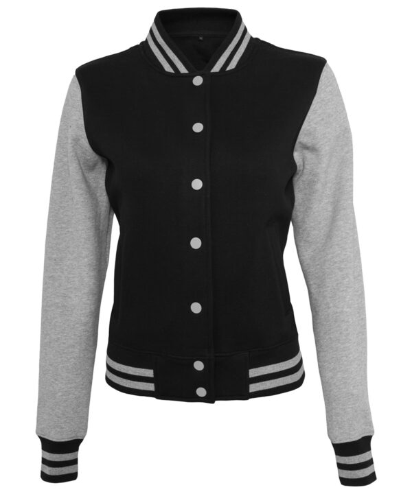 Build Your Brand Women's sweat college jacket