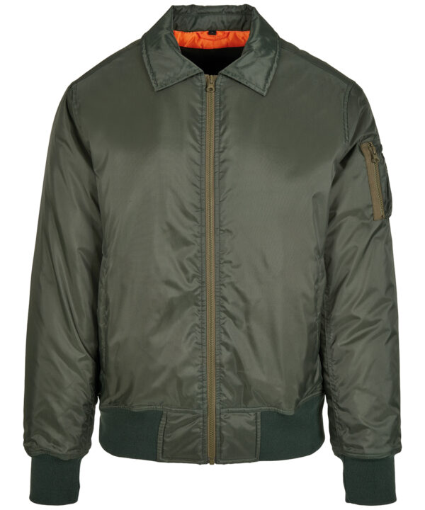 Build Your Brand Collar bomber jacket