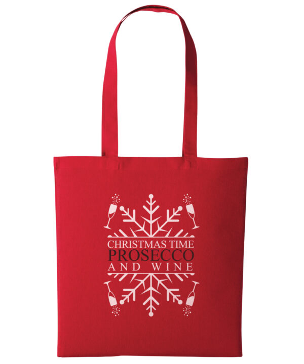 The Christmas Shop Prosecco and wine shoulder shopper