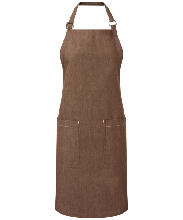 Premier Cotton denim bib apron, organic and Fairtrade certified