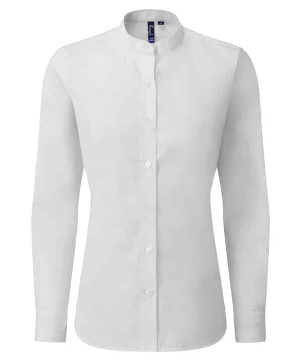 Premier Women's banded collar 'grandad' shirt