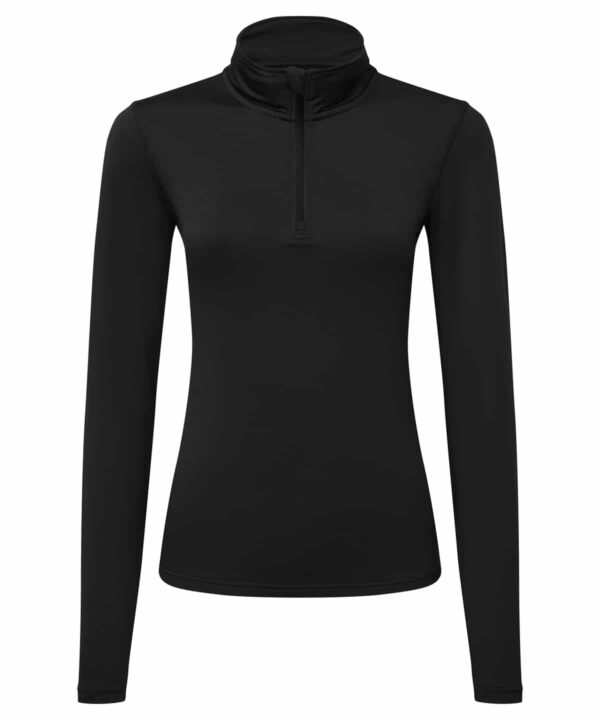 Women's TriDri® recycled long sleeve brushed back ¼ zip top